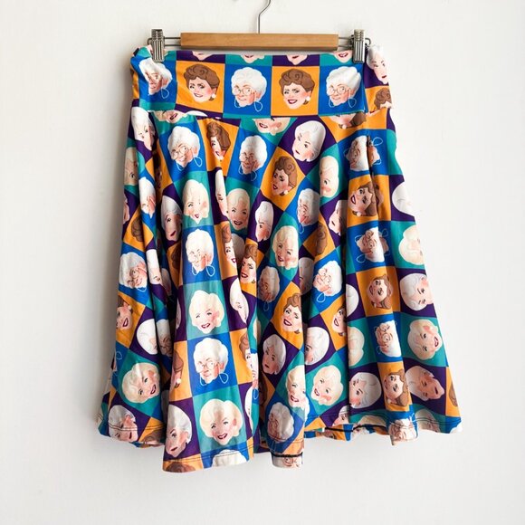 Golden Girls Print Buttery Soft Skater Style Skirt M/L - Picture 5 of 5
